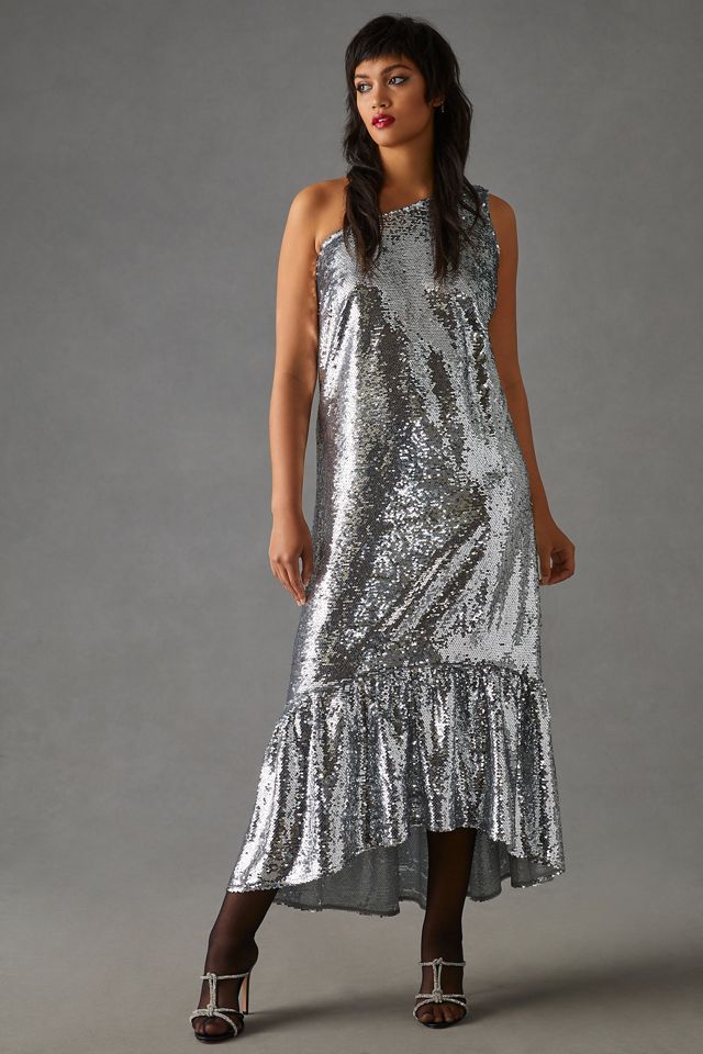 Maeve One-Shoulder Sequin Dress #4