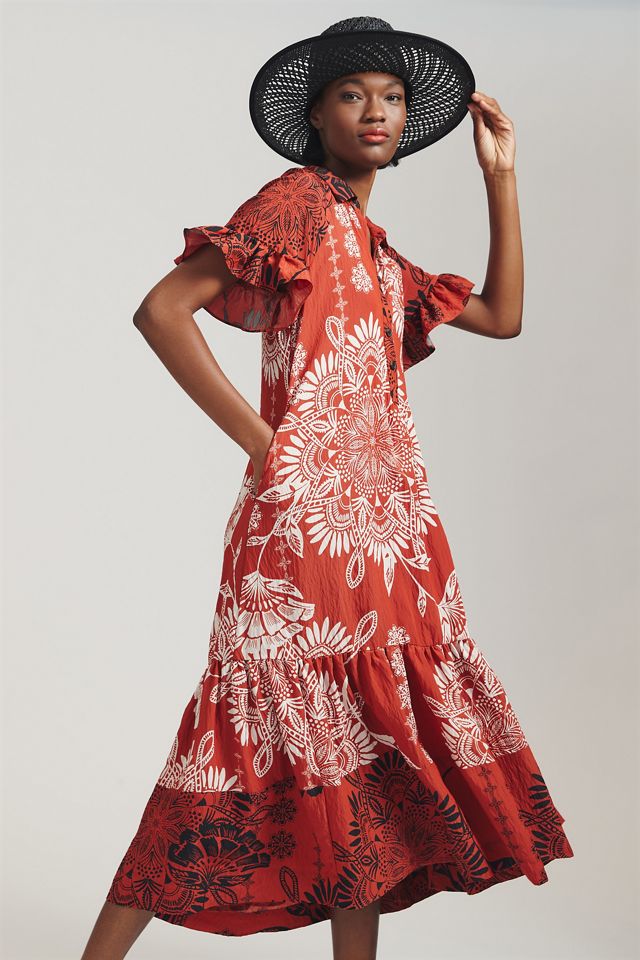 By Anthropologie Ruffle-Sleeve Dress #5