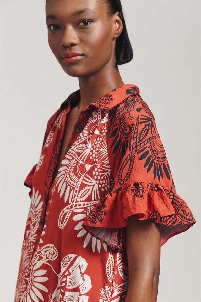 By Anthropologie Ruffle-Sleeve Dress #7