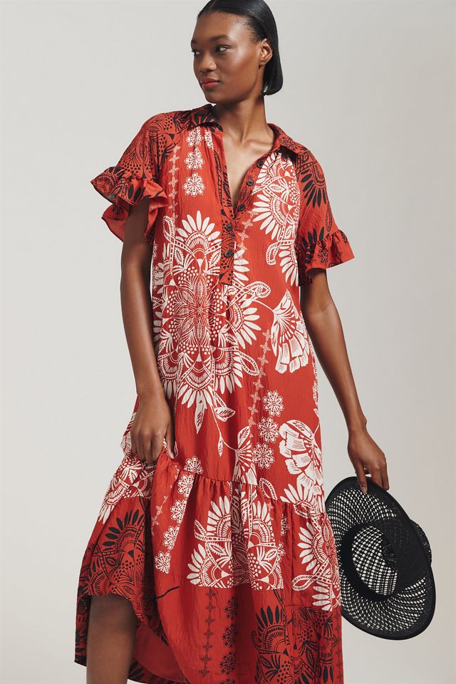 By Anthropologie Ruffle-Sleeve Dress #4