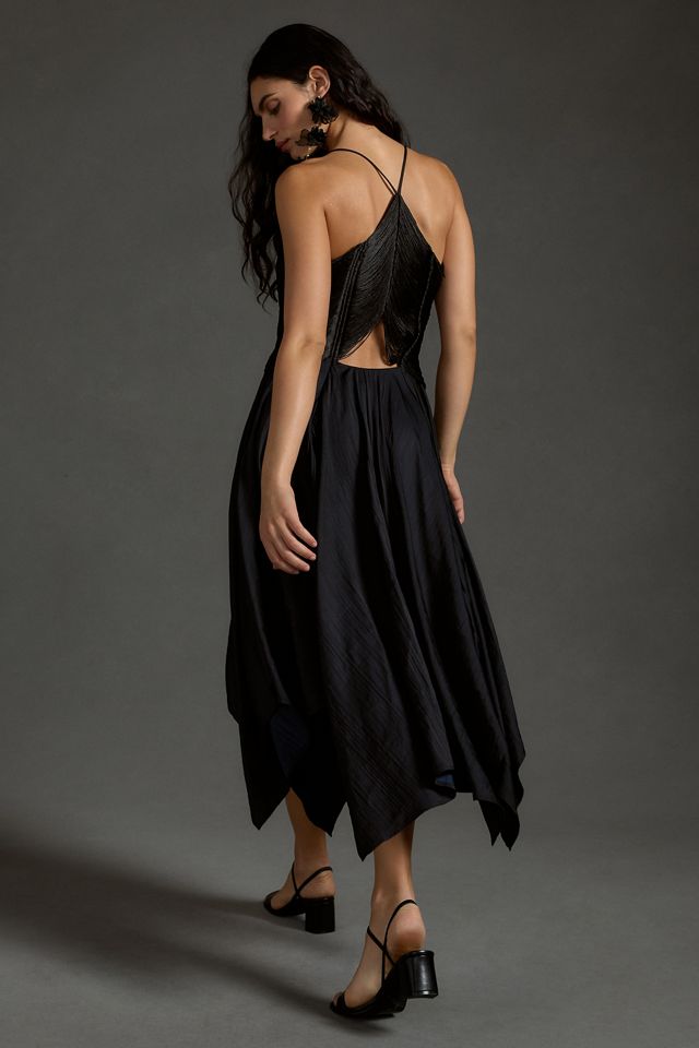 By Anthropologie Fringe Bodice Midi Dress #3