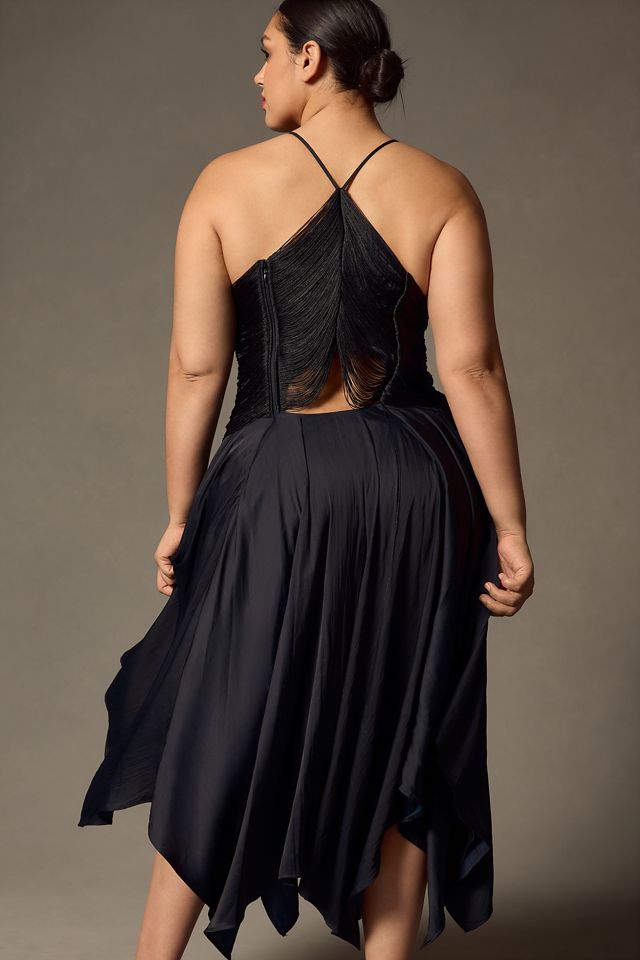 By Anthropologie Fringe Bodice Midi Dress #5