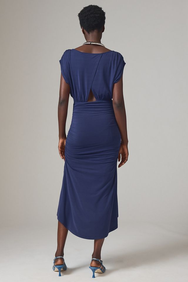 By Anthropologie Ruched Cap-Sleeve Dress #1