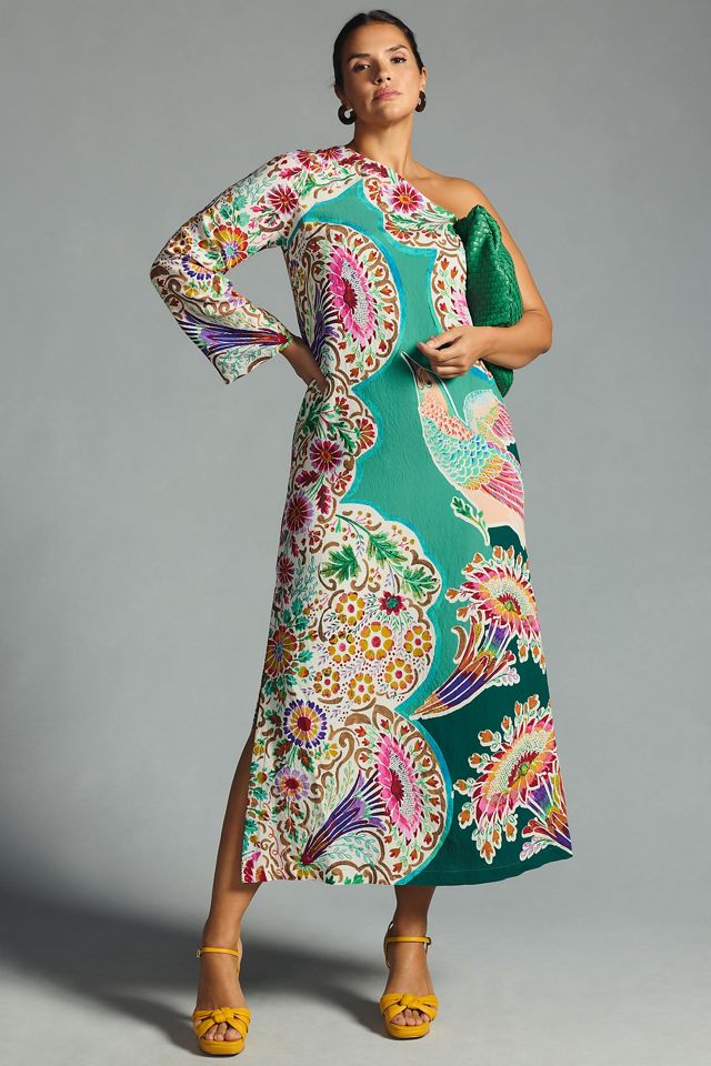 By Anthropologie One-Shoulder Printed Shift Dress | Anthropologie