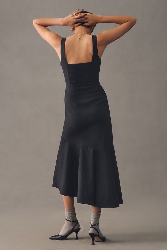 The Ariana Square-Neck Asymmetrical Ruffle-Hem Dress #4