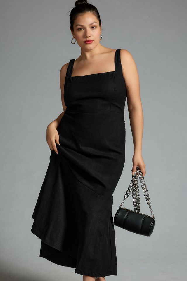 The Ariana Square-Neck Asymmetrical Ruffle-Hem Dress #7