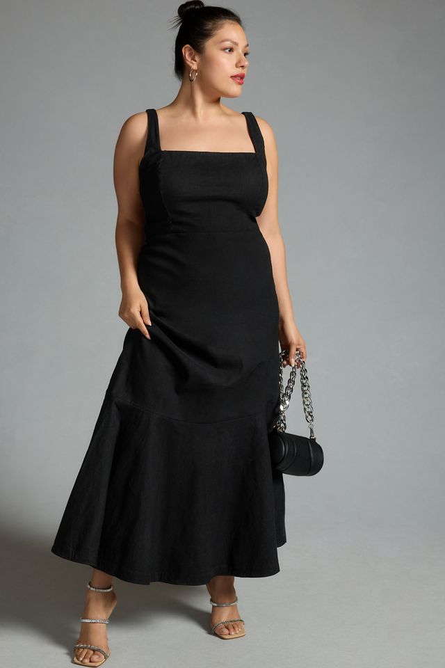 The Ariana Square-Neck Asymmetrical Ruffle-Hem Dress #5