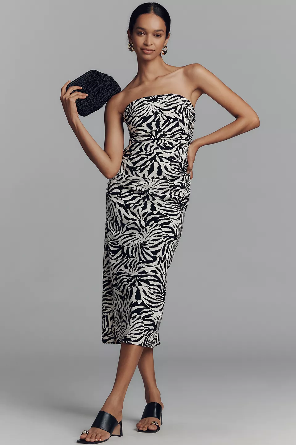 The Soleil Slim Strapless Ruched Dress: Magic Fabric Edition