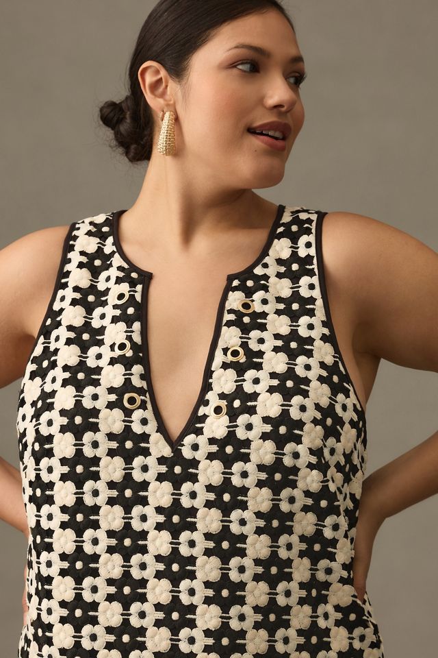 maeve crochet dress Maeve V-Neck Crochet Shift Dress