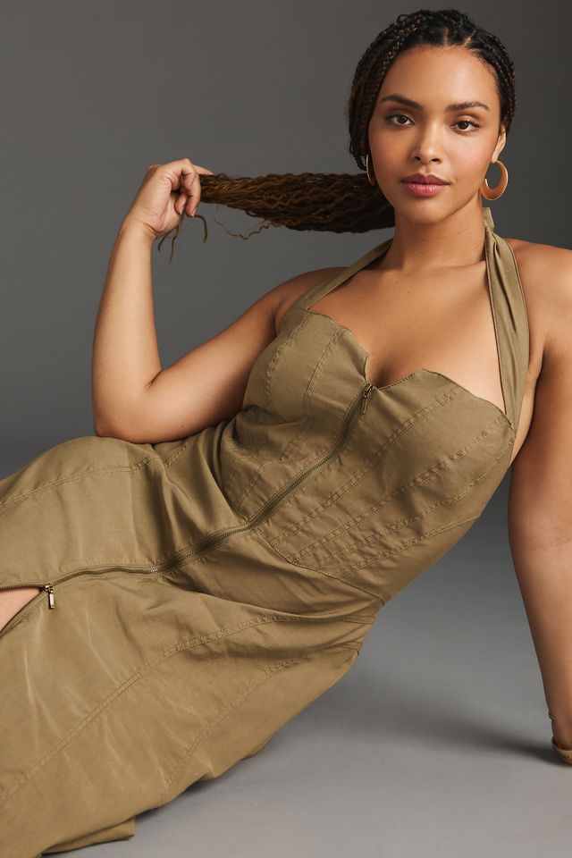 By Anthropologie Zip-Front Corset Dress #4