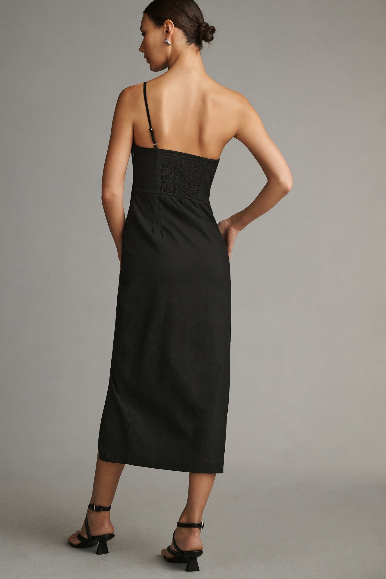 By Anthropologie One-Shoulder Slim Midi Dress