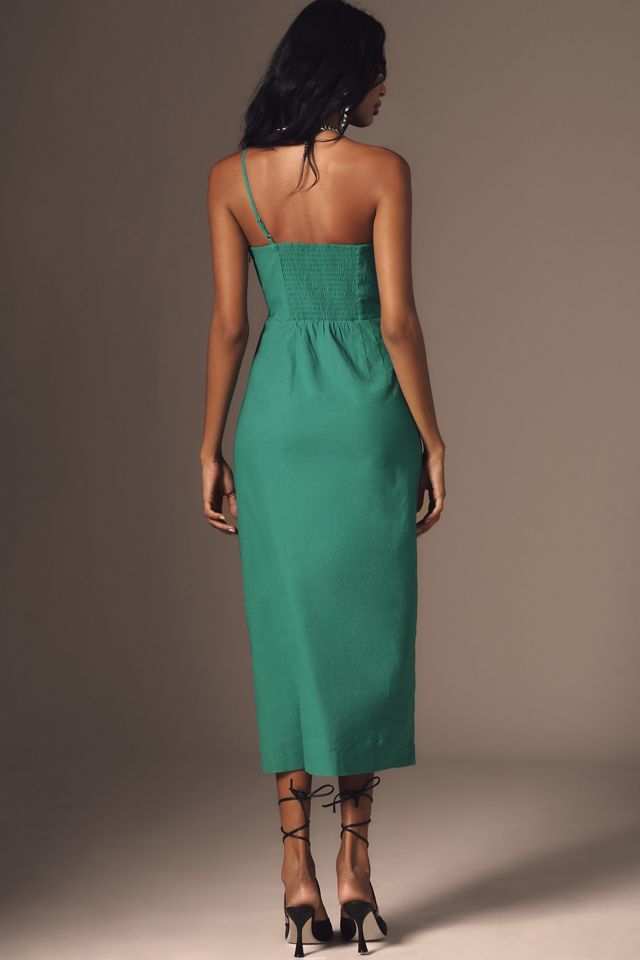 By Anthropologie Einschultriges Schlankes Midikleid #3