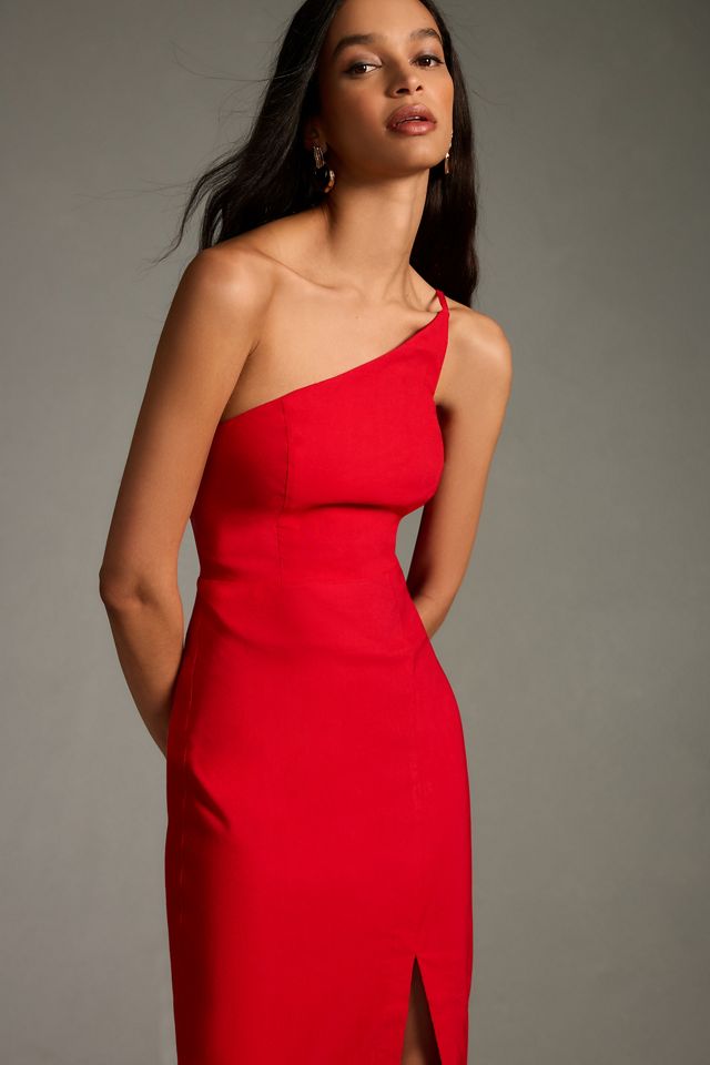 By Anthropologie One-Shoulder Slim Midi Dress #2