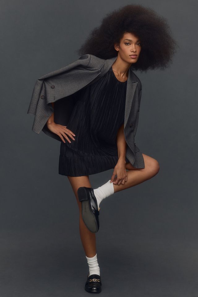 By Anthropologie Cap-Sleeve Plissé Mini Dress #2