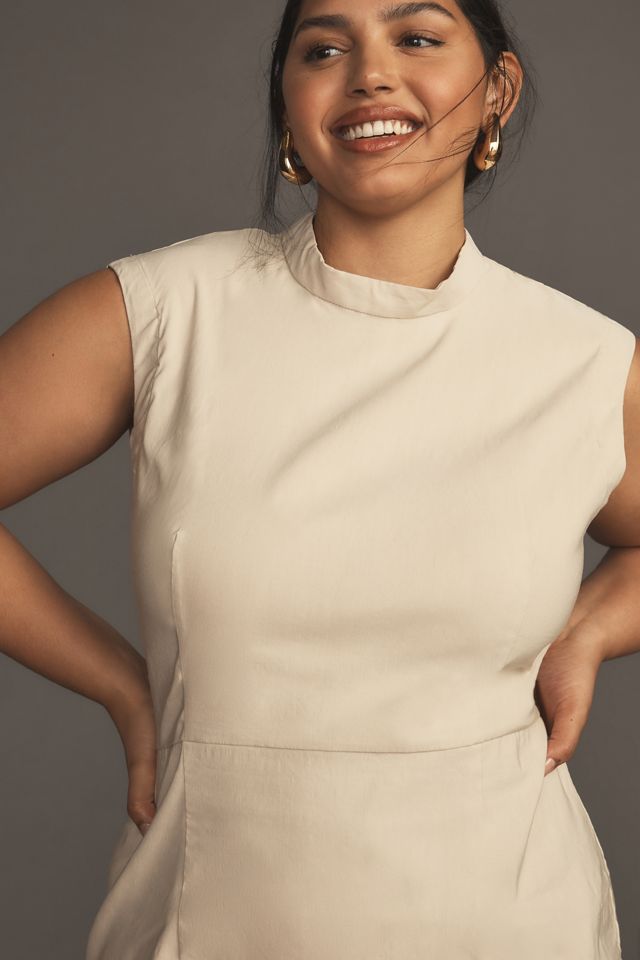 By Anthropologie Mock-Neck Sleeveless Seamed Dress #6