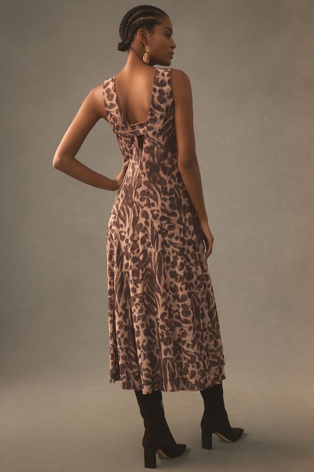 Pilcro Seamed V-Neck Mesh Dress #3