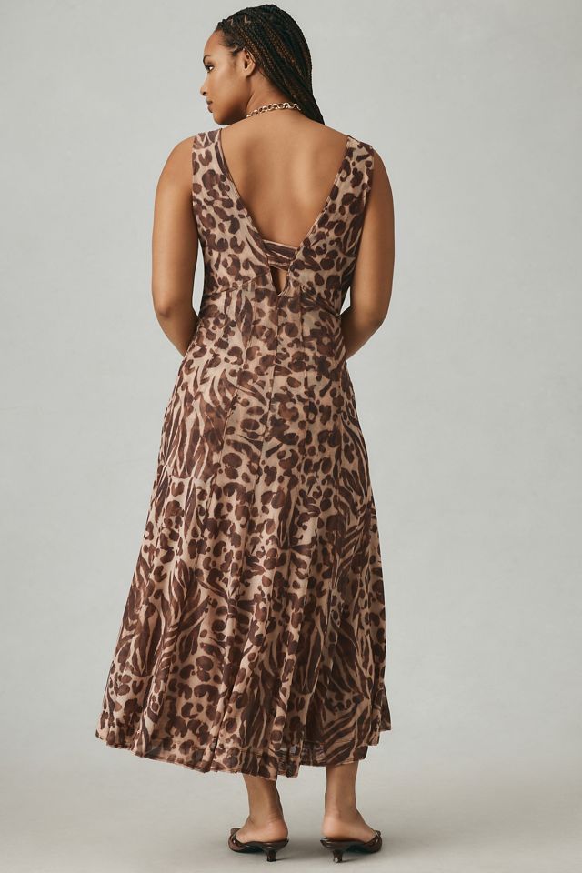 Pilcro Seamed V-Neck Mesh Dress #5