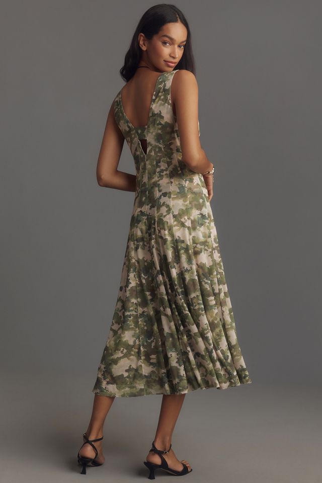 Pilcro Seamed V-Neck Mesh Dress #1