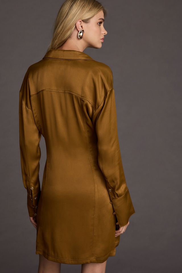 Pilcro Long-Sleeve Silky Mini Dress #2