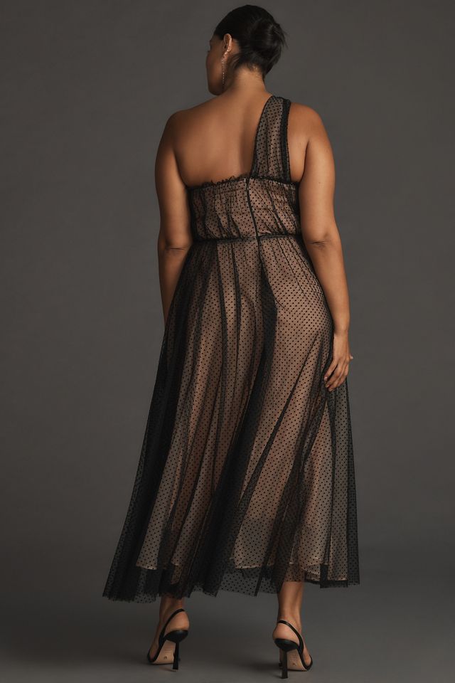 by anthropologie sleeveless tulle a-line maxi dress Sleeveless Tulle A-Line Maxi Dress