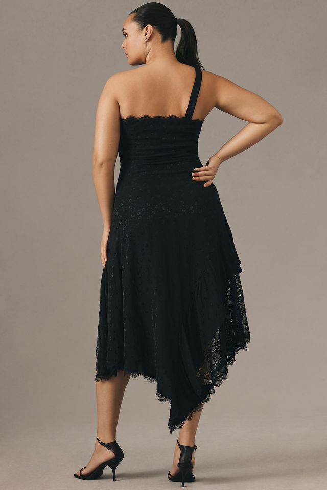 By Anthropologie Asymmetrical Lace Maxi Dress #5