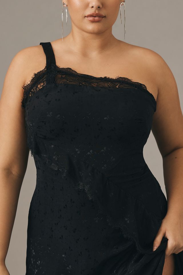 By Anthropologie Asymmetrical Lace Maxi Dress #6