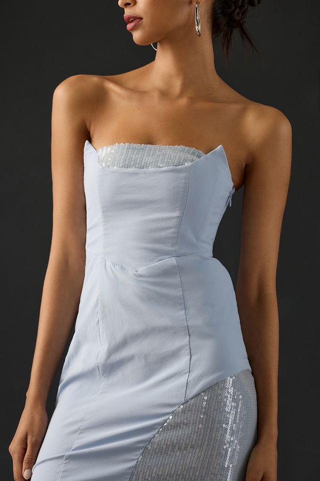 By Anthropologie Strapless Slim Midi Dress #2