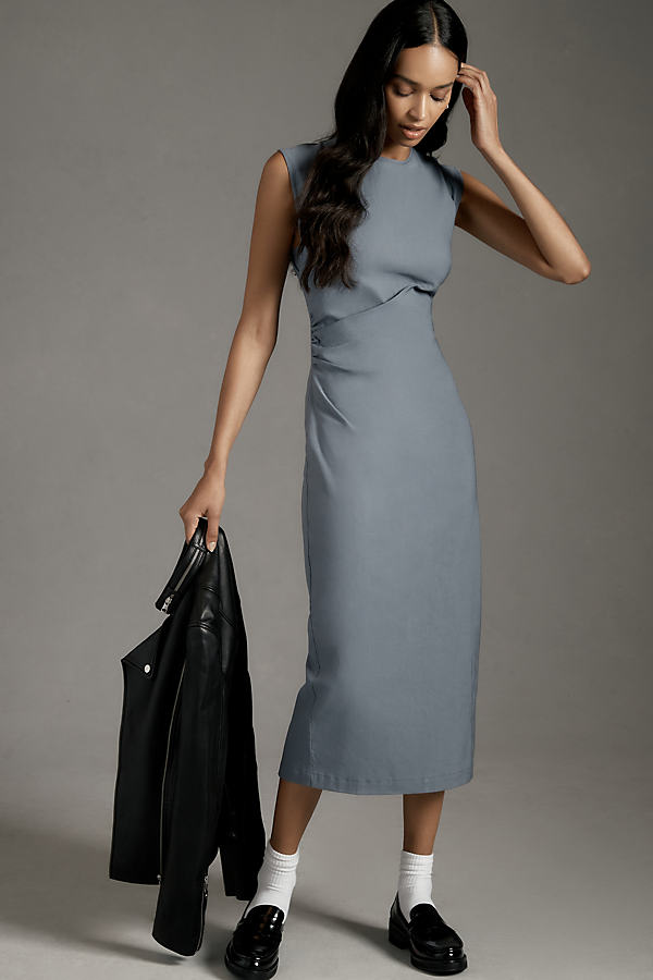 Maeve Cap-Sleeve Slim Midi Dress