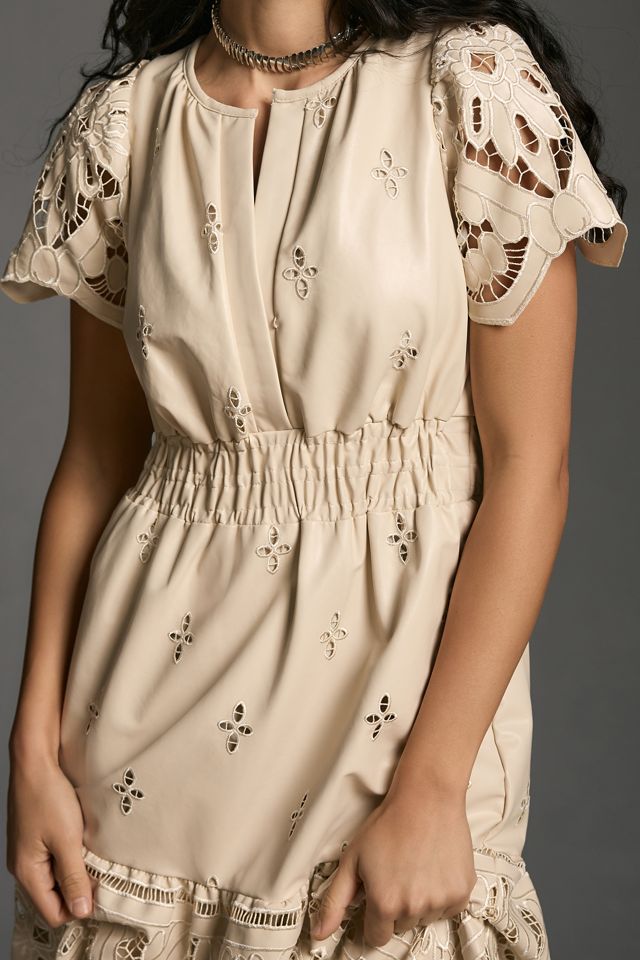 The Somerset Maxi Dress: Faux Leather Embroidered Edition #3