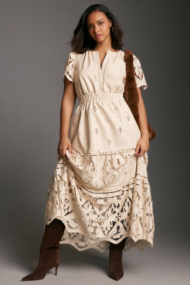 The Somerset Maxi Dress: Faux Leather Embroidered Edition #4