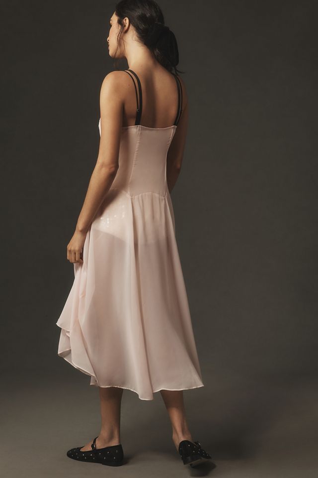 (US発）新作 Anthropologie ミディスリップドレス By Anthropologie Sleeveless Smocked Midi Nap Dress