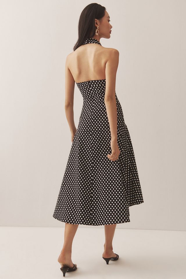 Maeve Halter Ruched Midi Dress #1
