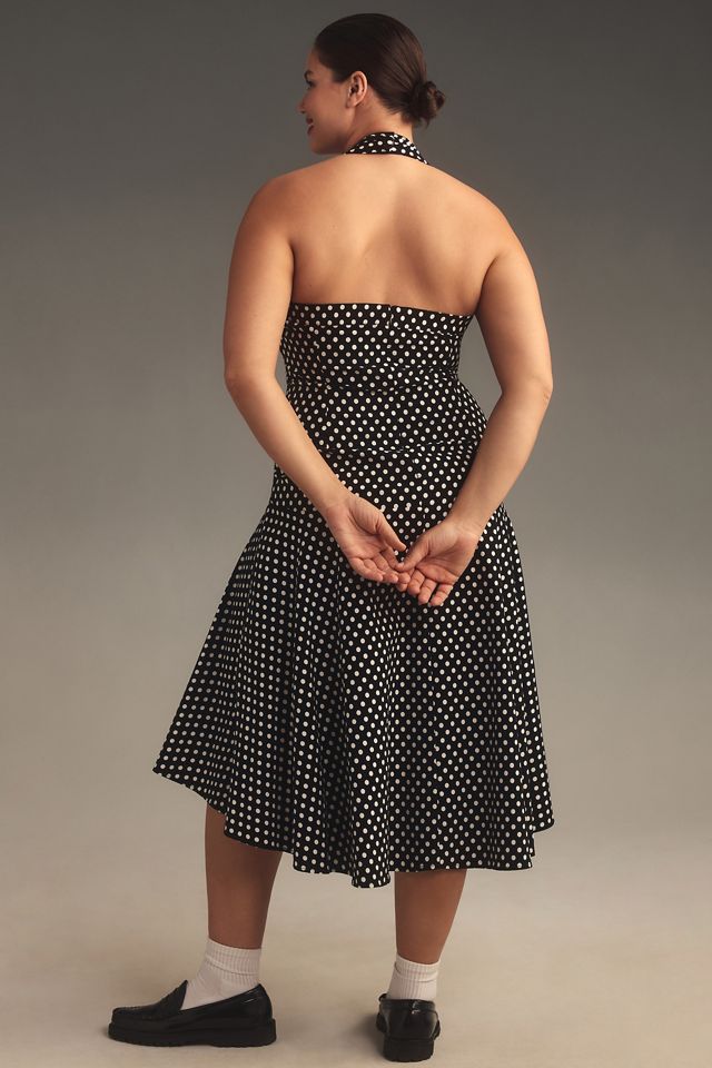 Maeve Halter Ruched Midi Dress #6