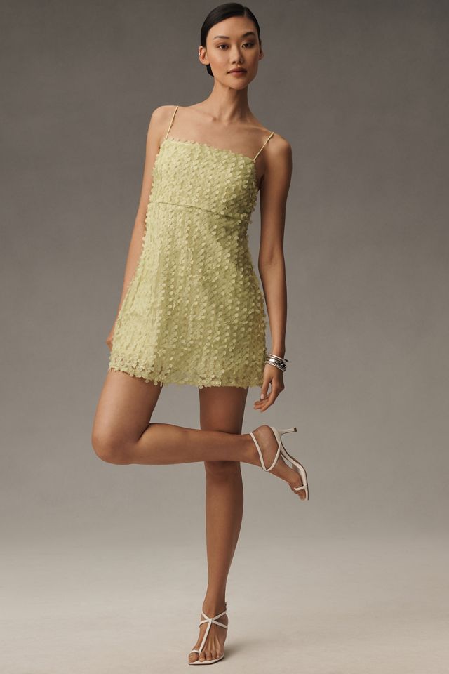 by anthropologie 3d floral embellished mini dress By Anthropologie 3D Floral Embellished Mini Dress