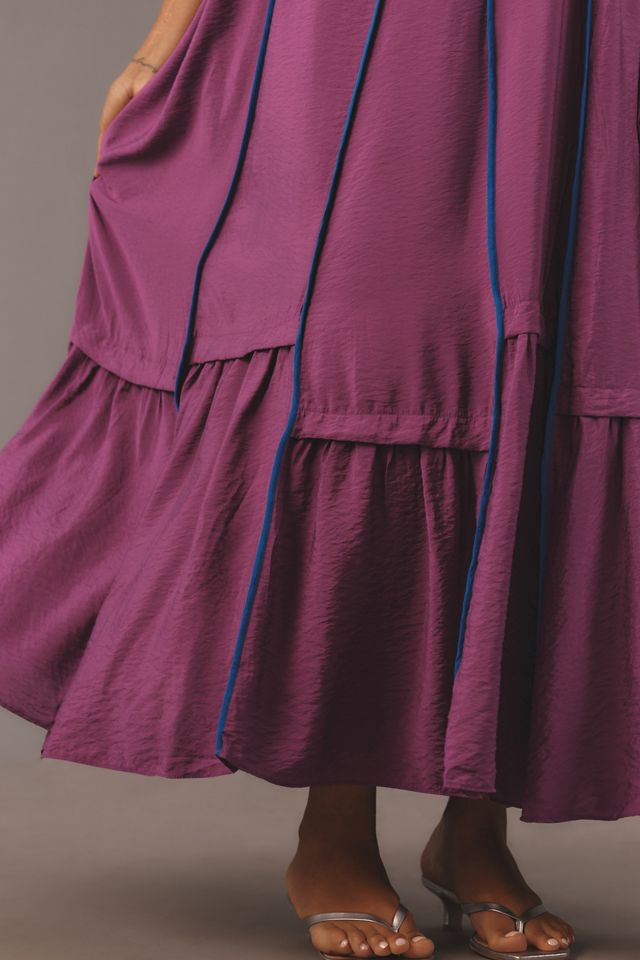 The Mimi Flutter-Sleeve Tipped Midi Dress #7