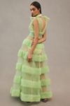kavita bhartia deep-v sheer tiered tulle dress Anthropologie | Dresses | Kavita Bhartia Rosette Tiered Tulle Gown