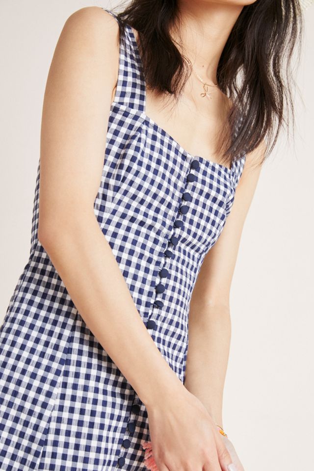 Gingham Corset-Style Midi Dress main image 1