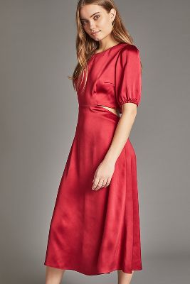 anthropologie satin dress