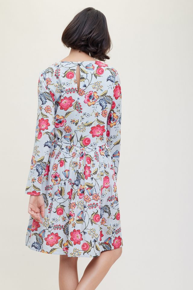 Tora Striped-Floral Dress #1