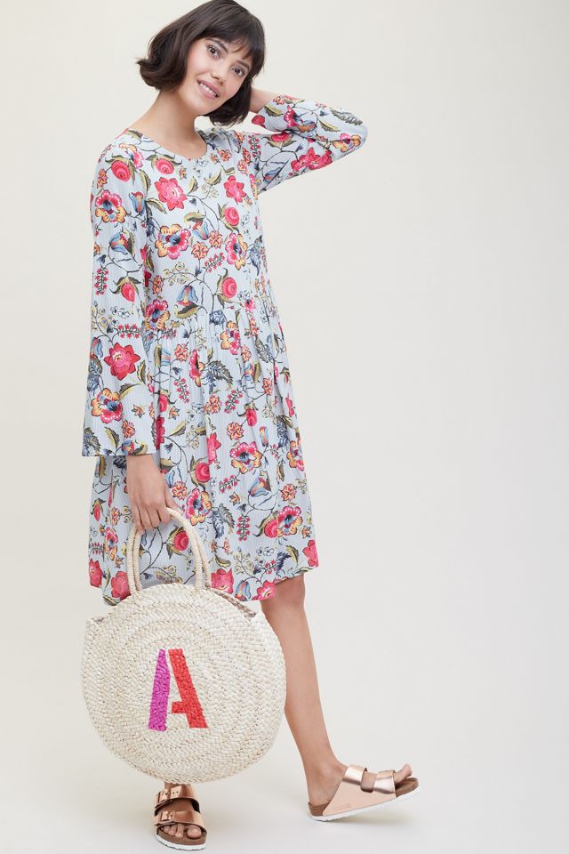 Tora Striped-Floral Dress