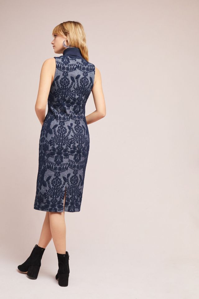 Jacquard Turtleneck Dress #3