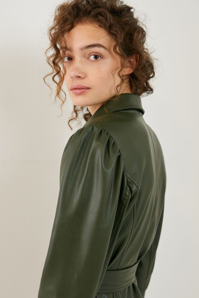 Natalya Faux Leather Shirtdress #3