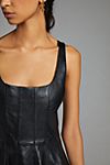 Faux Leather Midi Dress #1