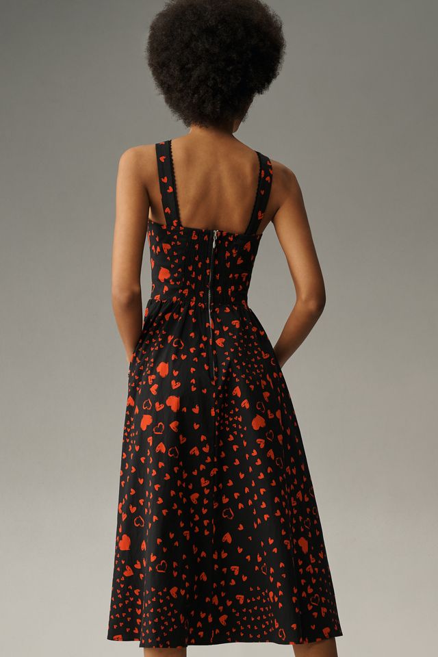 Avec Les Filles Sleeveless Square-Neck A-Line Midi Dress #1