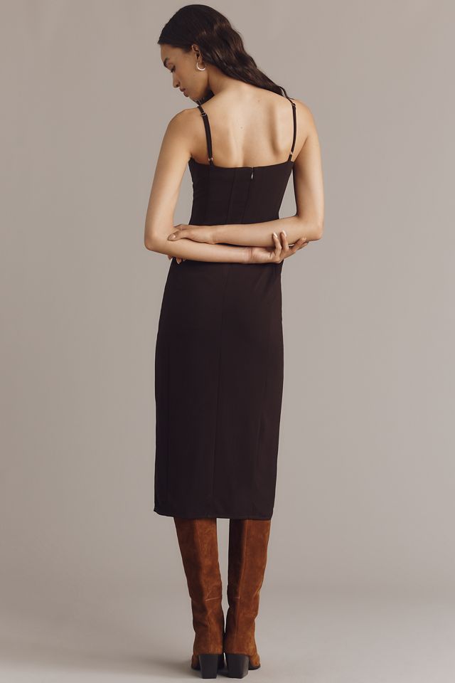 Avec Les Filles Sleeveless Corset Slim Midi Dress #3