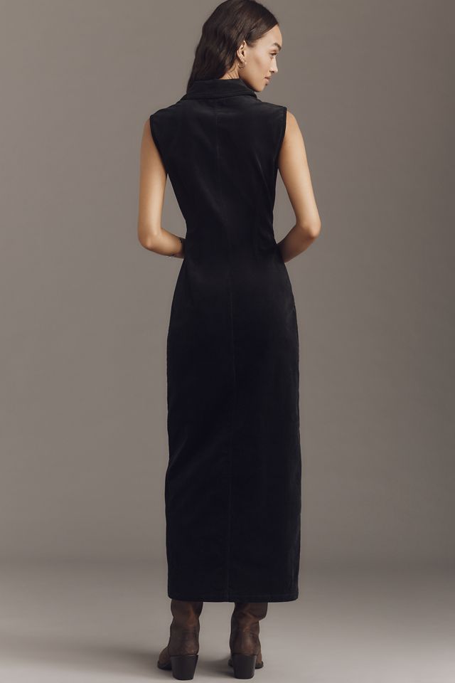 Avec Les Filles Sleeveless Corduroy Maxi Shirt Dress #1