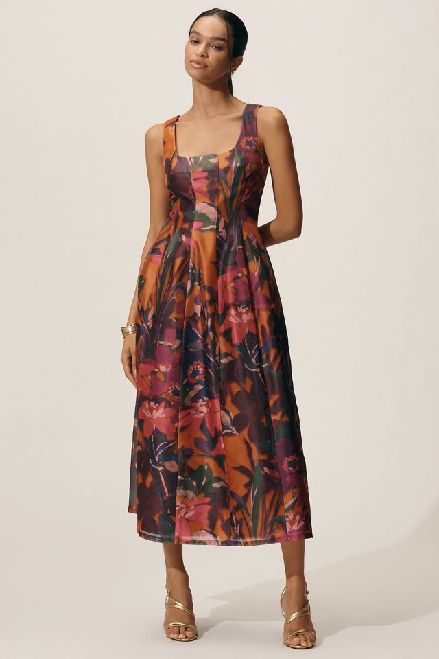Avec Les Filles Sweetheart A-Line Midi Dress #2