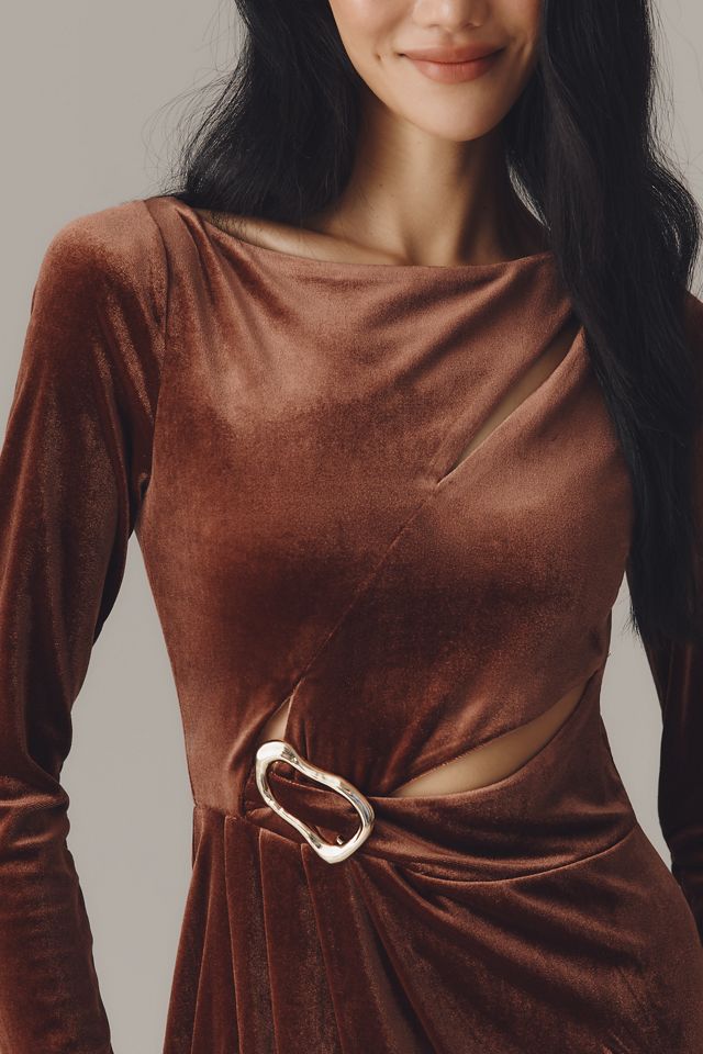 Avec Les Filles Long-Sleeve Cutout Maxi Dress #2