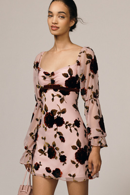 Avec Les Filles Sweetheart Poet-Sleeve Mini Dress | Anthropologie