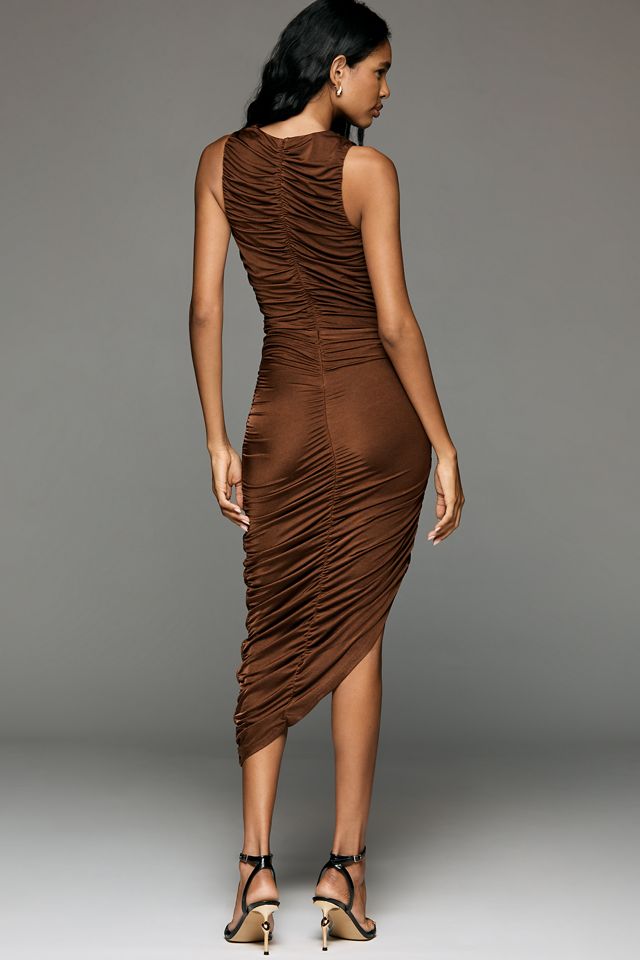 Avec Les Filles Ruched Cowl Midi Dress #2